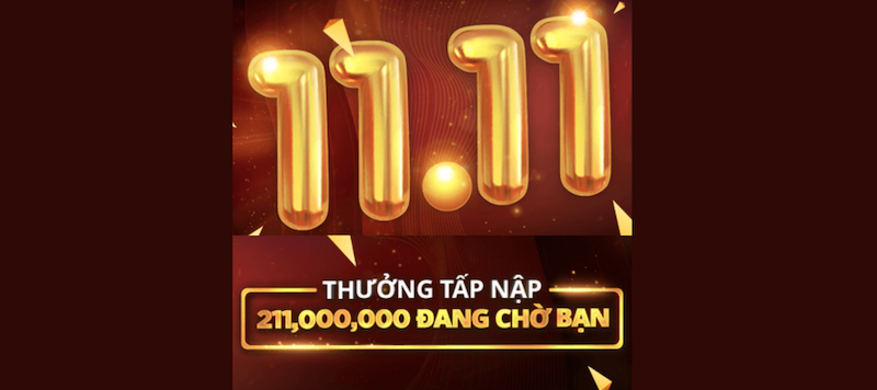Khuyến mãi 11/11 – Live Casino House thưởng đến 210,000,000 VND!